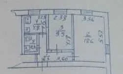 2-room apartment for sale, near trolleybus 27, 1/2