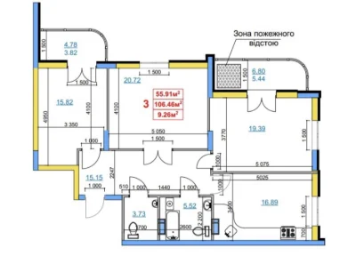 Продаж квартири 3-х кім. з видом на р.Дніпро, вул.Припортова
