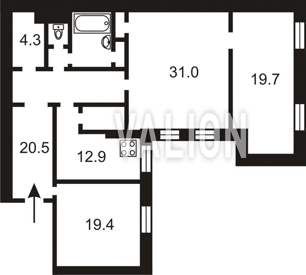 Без %Продам 3 кімнатну квартиру в Центрі Хрещатик 15. Пасаж.