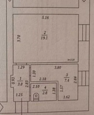 Продается 1-комнатная квартира в Застове-1, 33 м², 22500 у.о.