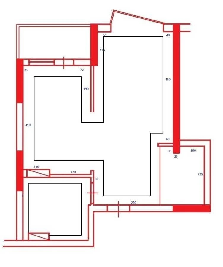 Sale of 1-room apartment 45 m², Mikhaila Kotelnikova street.