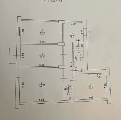 Продам 3-х комнатную сталинку