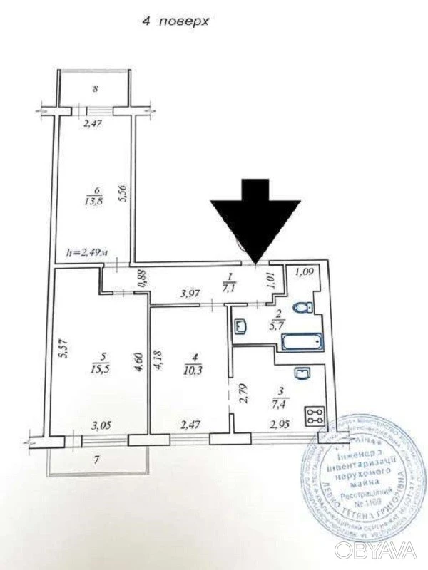 3х кімнатна квартира на Шумського 10