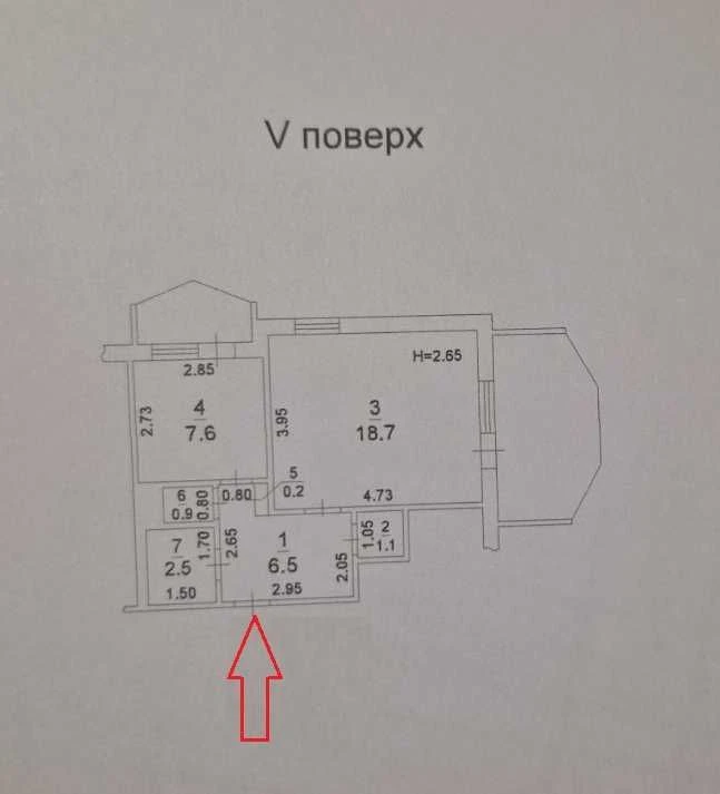 1 комнатная квартира на 5 этаже по адресу Глушка 43 м2 - 36000 у.е.