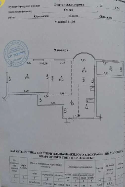 Трёхкомнатная квартира 84.1 кв.м в сданном доме ЖК Аквамарин