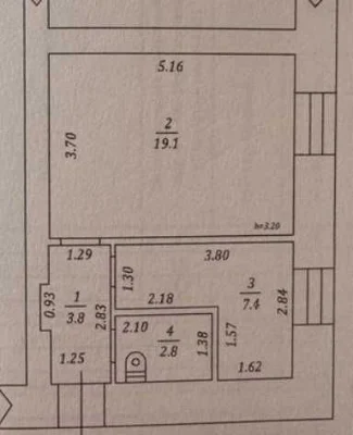 1-комнатная квартира на 1-й Заставе — 33,1 м², АГВ, малокварти