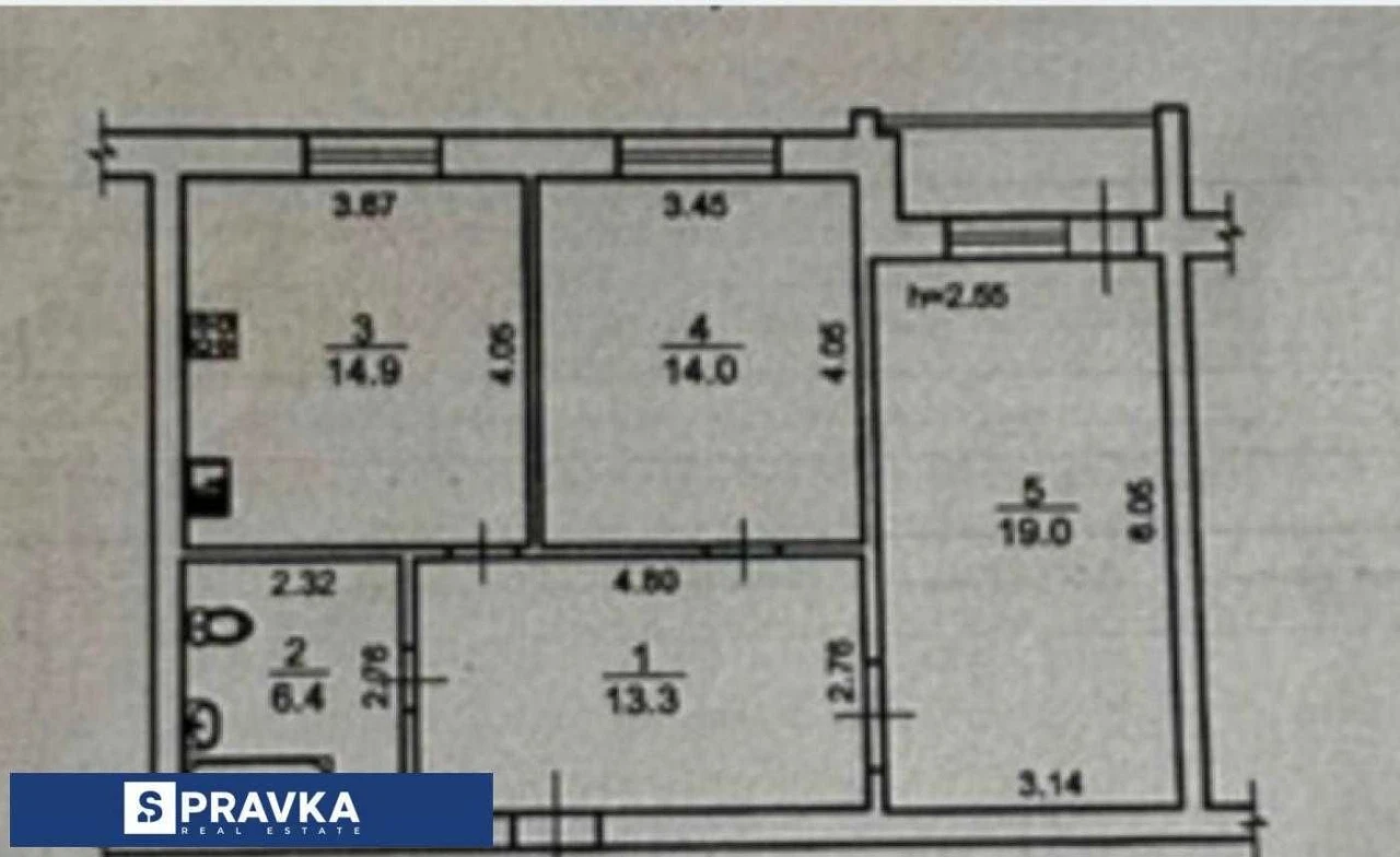 СРОЧНО! Просторная 2-комнатная квартира 70 м2 в теплом кирпичном доме