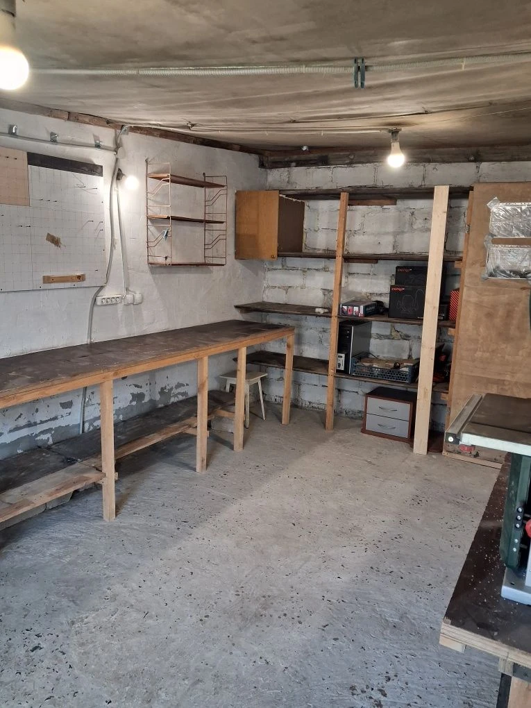 For Sale: Garage with Wood-burning Stove