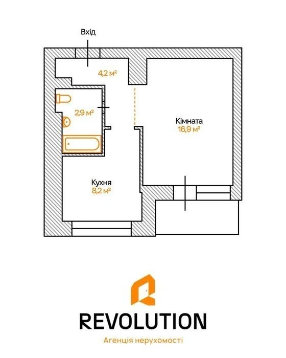 1-room apartment for sale 34.1m2 Beresteyskyi Avenue, 1