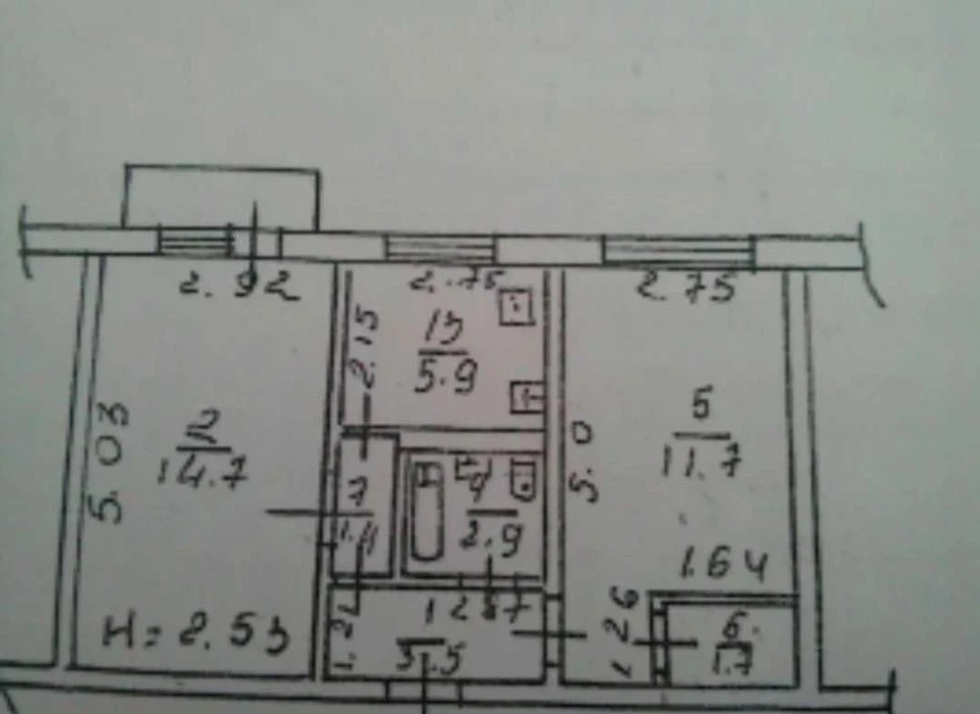 Sale of a 2-room apartment in Pavlov Pole, metro 23 August, Center, house