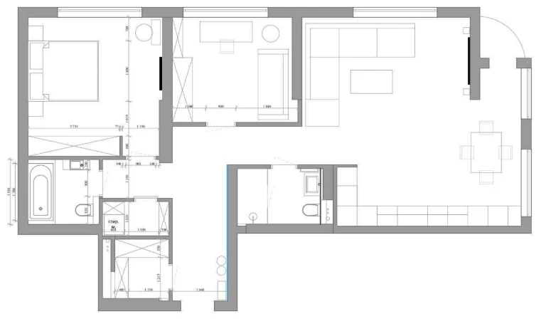 Spacious 3-bedroom apartment for sale in the Status Grad residential complex, Os