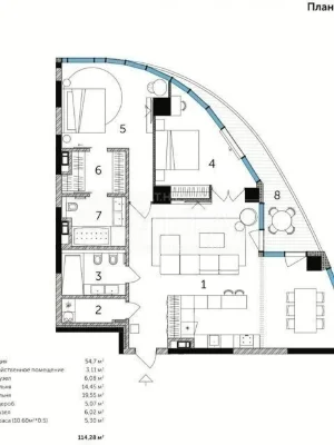 Sale of 3-room apartment 114 sq. m on 12 Ioanna Pavla II st. • ID