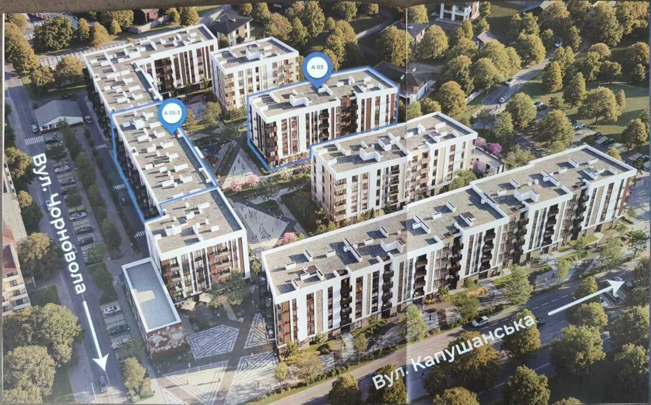 Продаж 1-кімнатної квартири від — ЖК «Нова Сторожниця» Код: