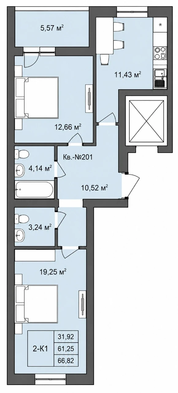Продажа квартиры. 780$ за м². ЖК Браво. ул. Сахарова. 2-я
