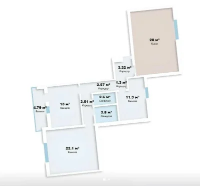 NO % Sales 3-room apartment 92 m2 residential complex "Grunwald"