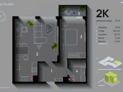 Apartment. Ivano-Frankivsk, вулиця Юліани Пелеша