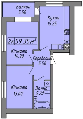 Эксклюзивно. Двухкомнатная квартира в центре!