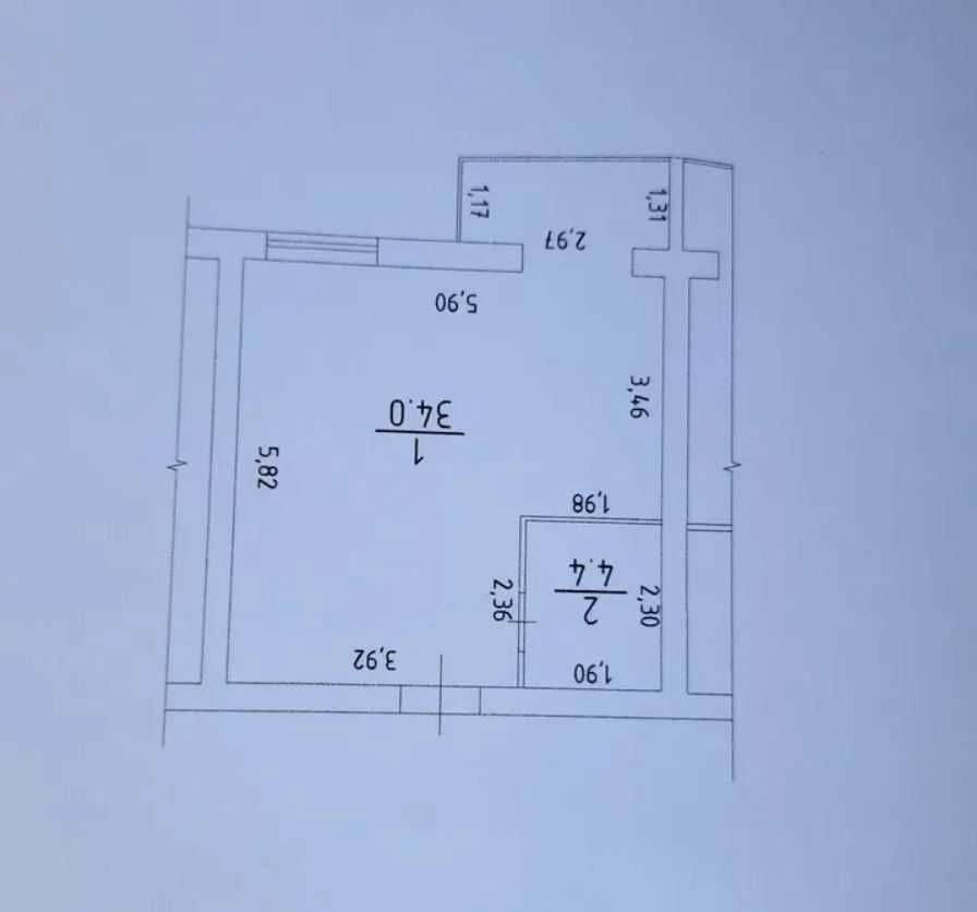 Sale of a 1-bedroom apartment 39 m² with panoramic windows and individual heating
