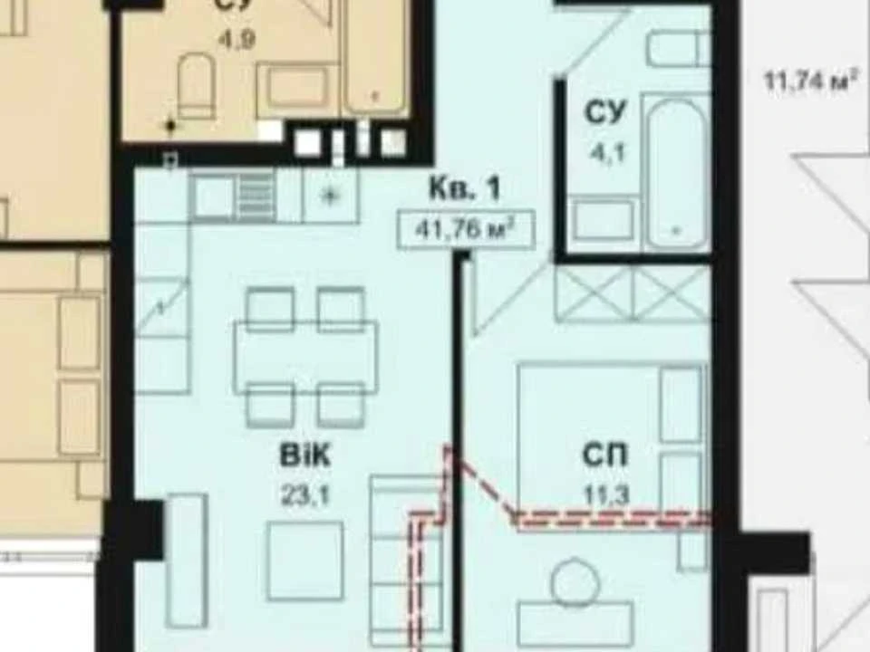Apartment. Dnipro, Feodosia Makarevsky Street