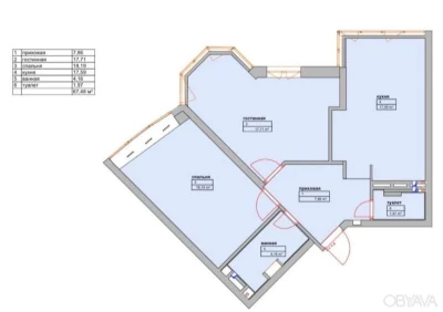 2-room apartment, 67 sq.m.