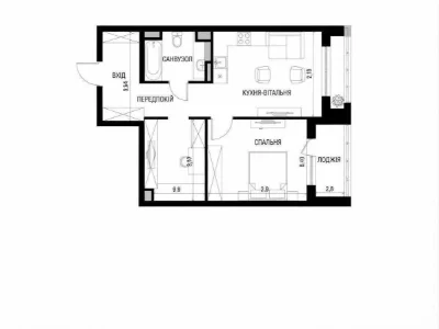 Просторная квартира 66 м² в престижном доме рядом с парком Победы!