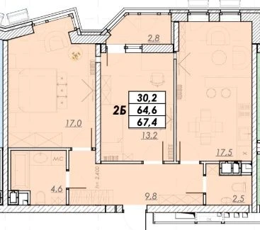 Продажа 2-комнатной квартиры в новом доме