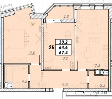 Продажа 2-комнатной квартиры в новом доме