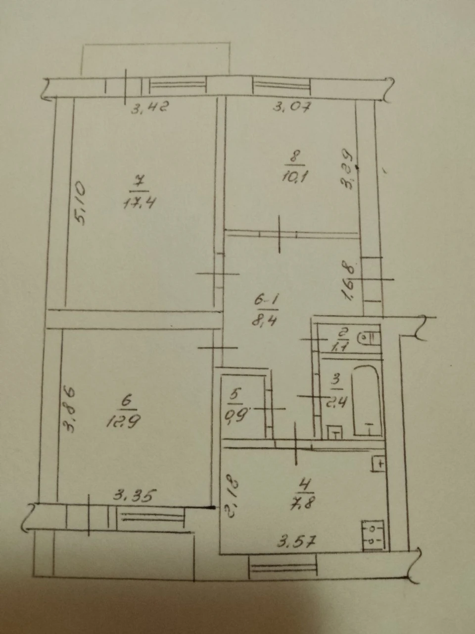 For Sale: 3-Room Apartment in Sloboda Village