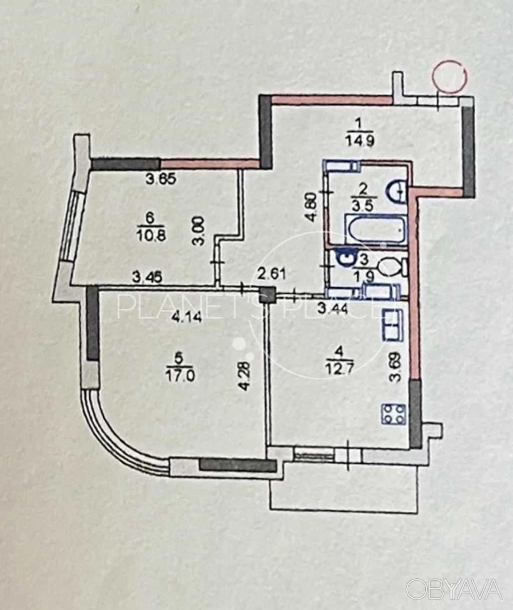 2-комнатная квартира, 65.00 кв.м