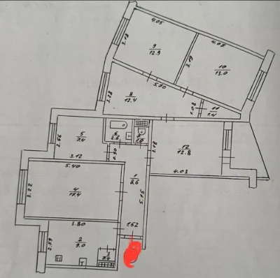Продажа 5-комнатной квартиры в районе Млиновского, Луцкого кольца