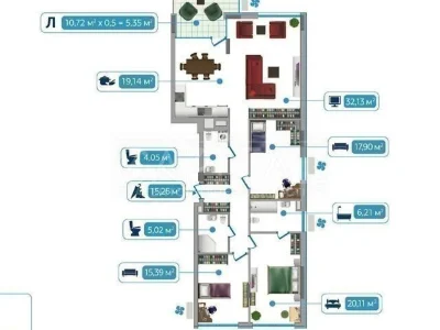 Продаж 3к квартири 141 кв. м на вул. Осокорська 7.1 • ID 346