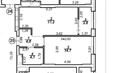 1-room apartment