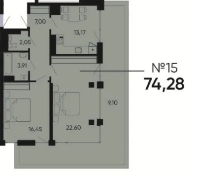 Продаж 2-кімнатної квартири в новобудові ЖК Five Address (ву