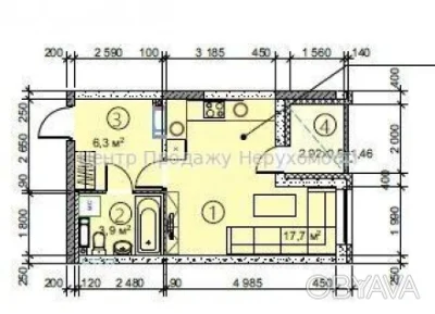 Квартира, 1 комната, 29,36 м.кв.
