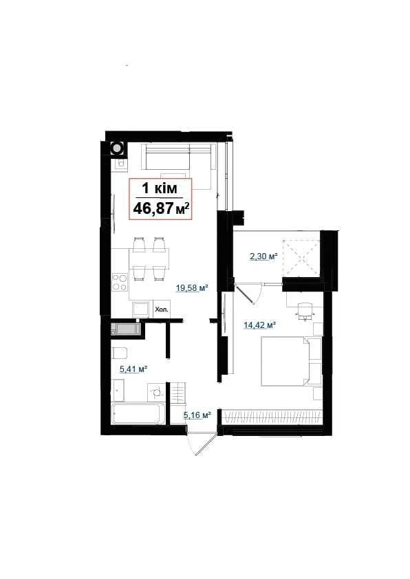 Комфорт и природа рядом Квартира в Lake Park | 7 этаж