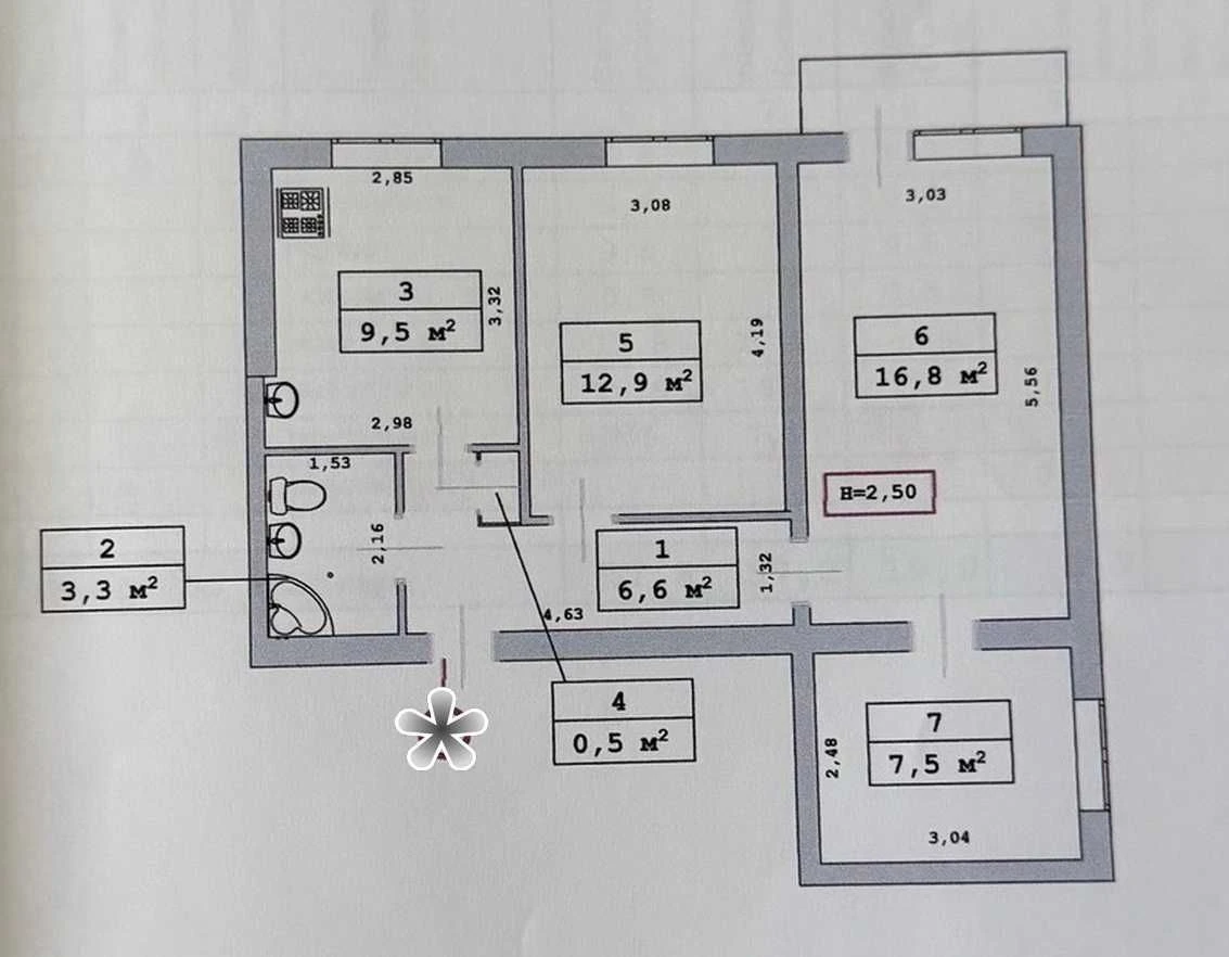 Продам 3-кімнатну квартиру на ЮТЗ, вул. В. Бохонка (Чайковсь