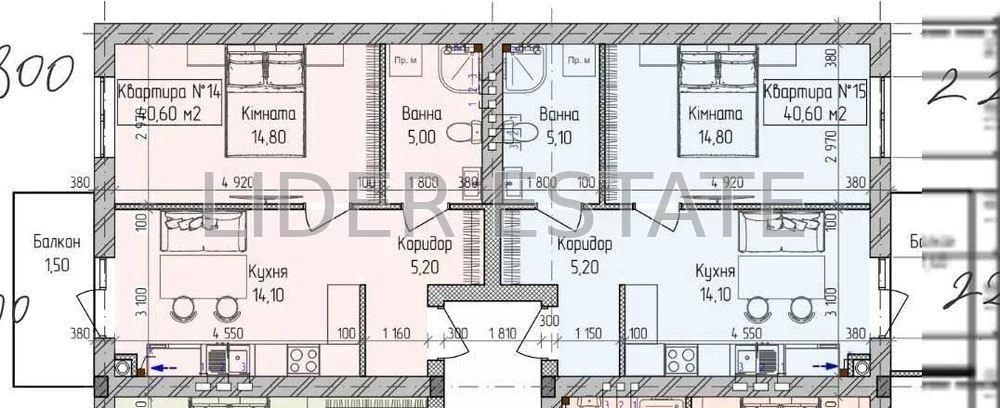 For Sale: 2-Room Apartment, 41 sq m, 1/4, Ozernyi Kraj Residence, Uzhgorod –