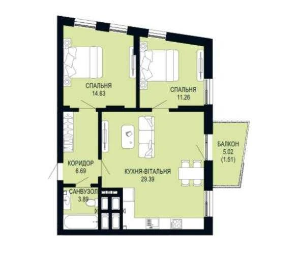 Продаж 2-кім квартири в престижному ЖК Viking Hills на вулиц