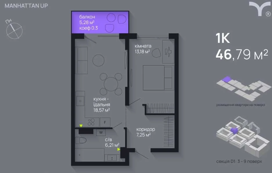 Продаж квартири в ЖК Manhattan Up