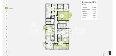 Продажа дешевле от застройщика 1-комнатной квартиры в ЖК Viking Hi