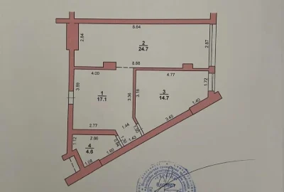 Продается 2-комнатная квартира 61 м² + 60 м² терраса 17/17 этаж ул. Стрий