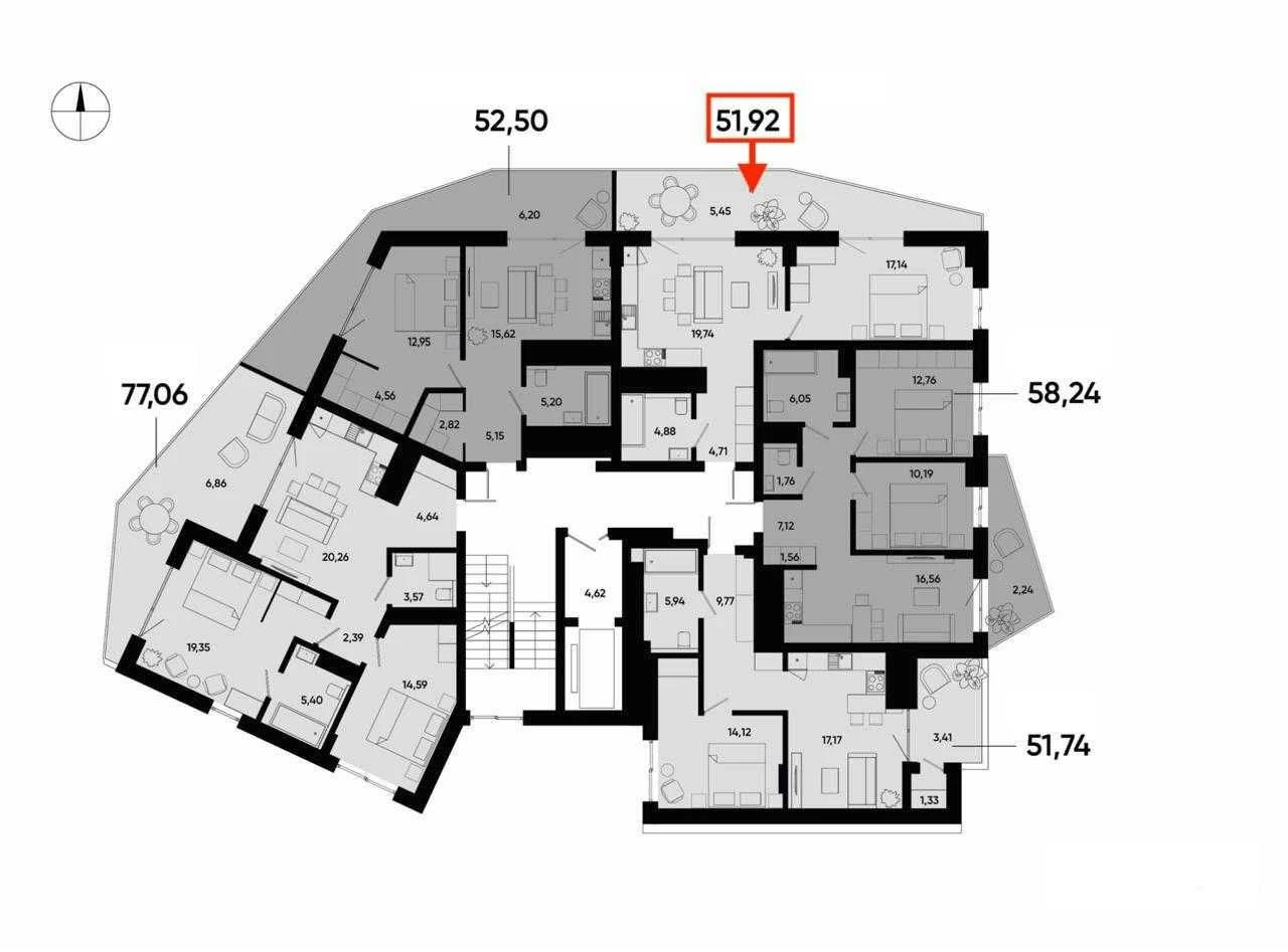 Sale of a 1-bedroom apartment with a terrace in the Holosko Residents residential complex