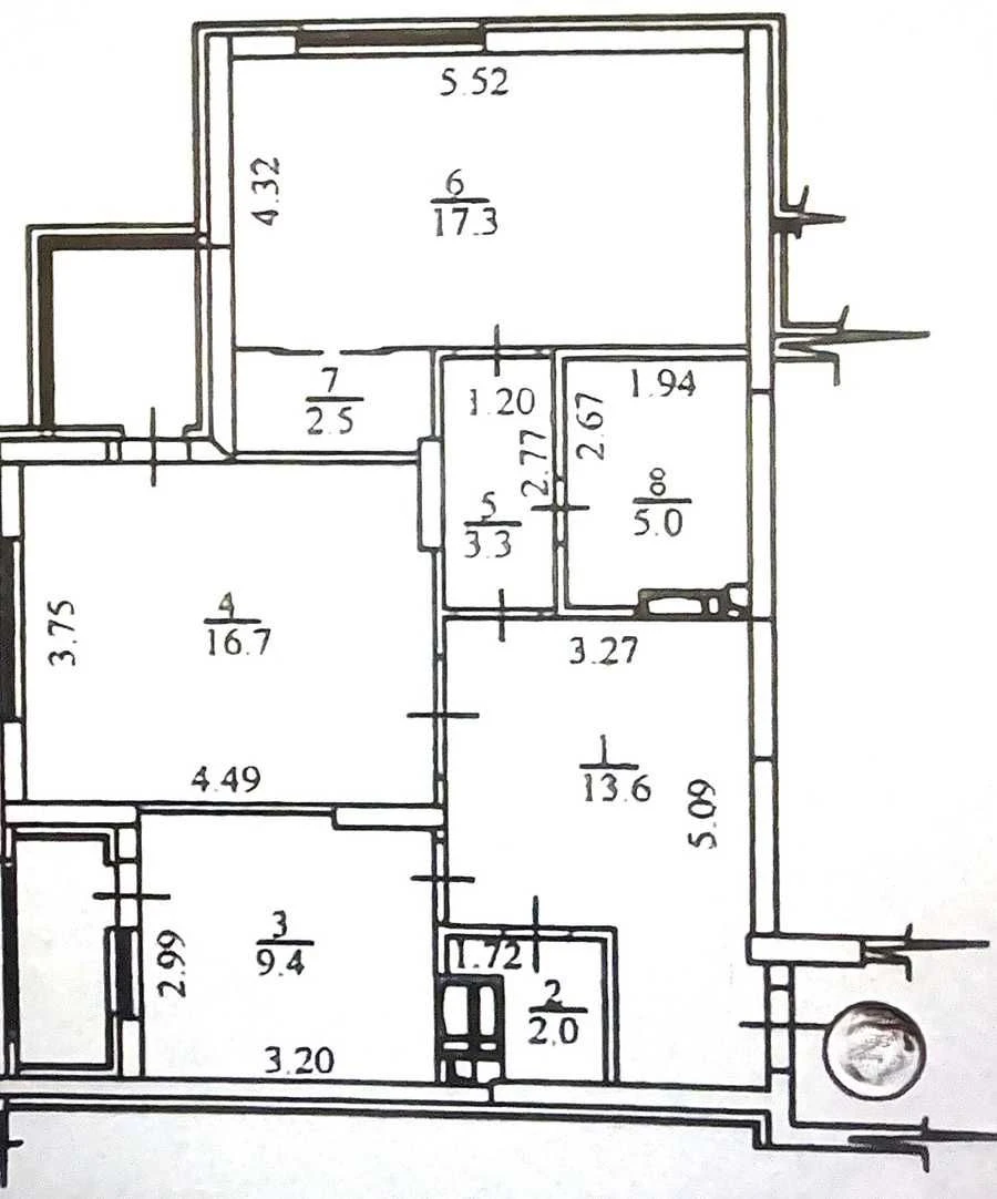 Apartment, 2 rooms. Un renovated. Krakowska, 27, Socmist, Dnipro