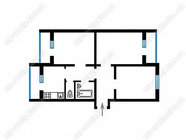 Sale of 3-room apartment 84.3 sq. m. on Salyutna St. 42/46 • ID 345