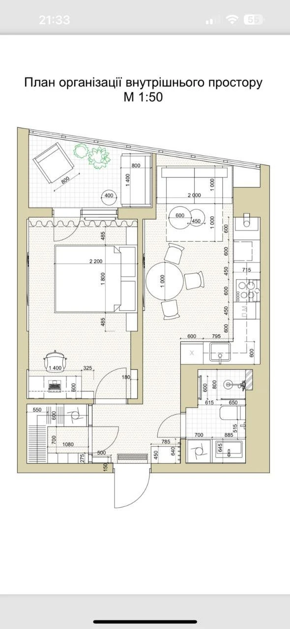 Sale of a 1-bedroom apartment on Бережанська street / apartment for sale