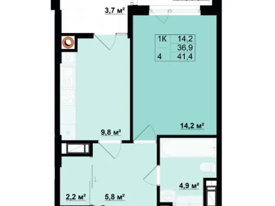 Sale of One-Room Apartment in "Imperia" Residence
