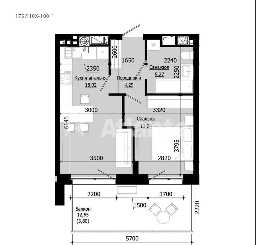 Продаж 1-кімнатної квартири в ЖК Soul Park  від LEV Developm