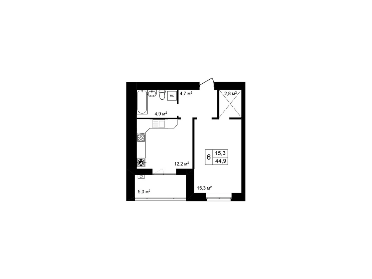 Sale of Apartment near Shiphenytsky Plant