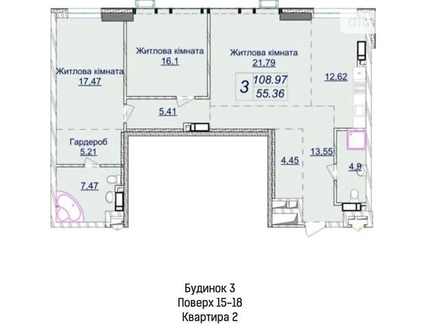 Продаж 3к квартири 108 кв. м на вул. Андрія Верхогляда 26 •