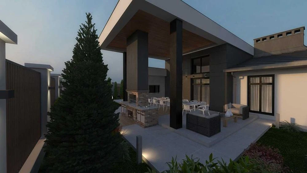 One-story brick house from builders 300 m 15 acres Sovyn